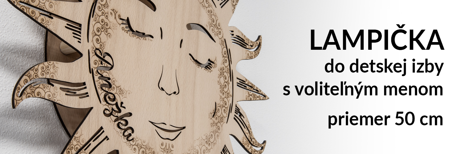 Svítící Měsíc PREMIUM 50 cm se jménem